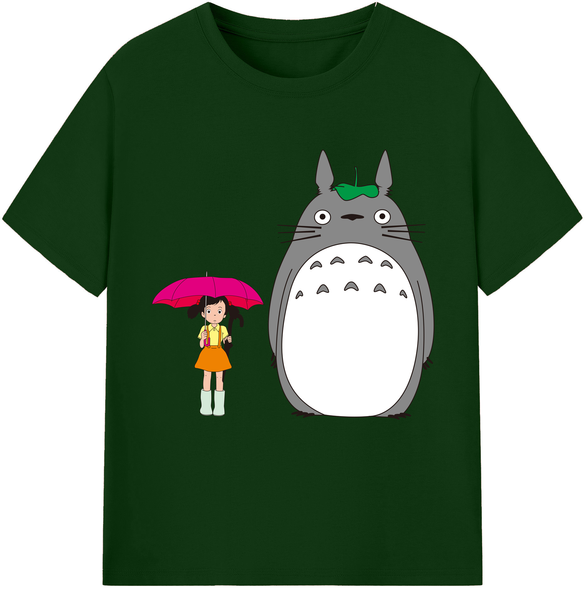 （画像用） となりのトトロ 草壁メイ 草壁サツキ My Neighbor Totoro Satsuki Kusakabe Mei Kusakabe 綿100％半袖Tシャツ（フロントプリント）